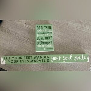 Green Adventure Quote Wall Art Set